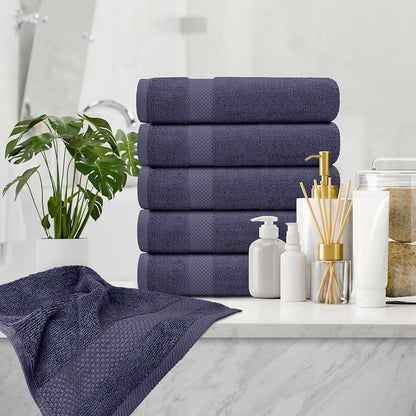 Luxury White Hand Towels - 100% Turkish Cotton, 16x30, 6 Pack