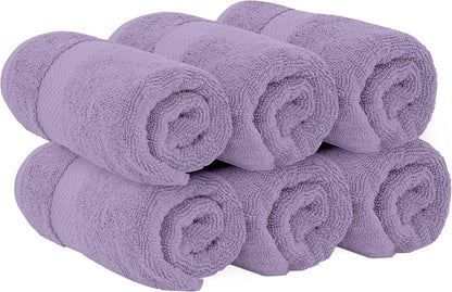Luxury White Hand Towels - 100% Turkish Cotton, 16x30, 6 Pack