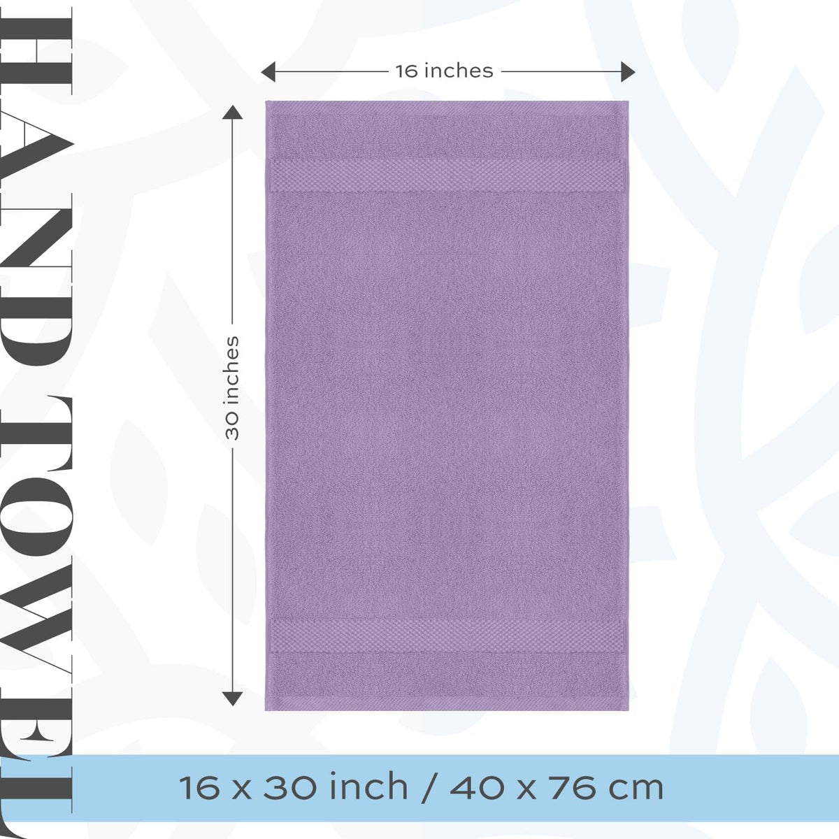 Luxury White Hand Towels - 100% Turkish Cotton, 16x30, 6 Pack