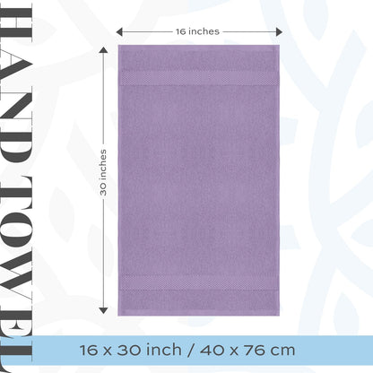 Luxury White Hand Towels - 100% Turkish Cotton, 16x30, 6 Pack