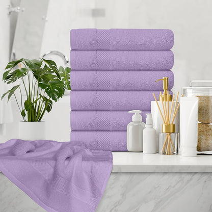 Luxury White Hand Towels - 100% Turkish Cotton, 16x30, 6 Pack