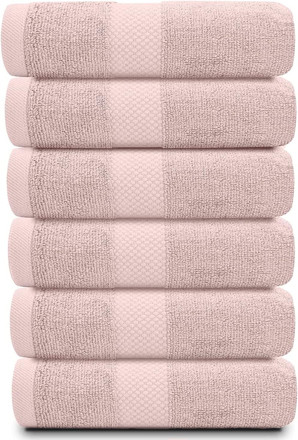 Luxury White Hand Towels - 100% Turkish Cotton, 16x30, 6 Pack