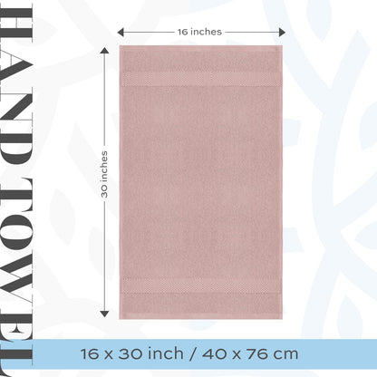Luxury White Hand Towels - 100% Turkish Cotton, 16x30, 6 Pack