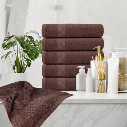 Luxury White Hand Towels - 100% Turkish Cotton, 16x30, 6 Pack
