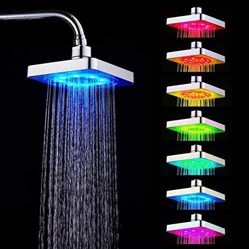 Shower Spray Head - 7 Color LED Light Shower Head Romantic Light Water Bath Home Bathroom Shower Head No Batteries No Wire Needed