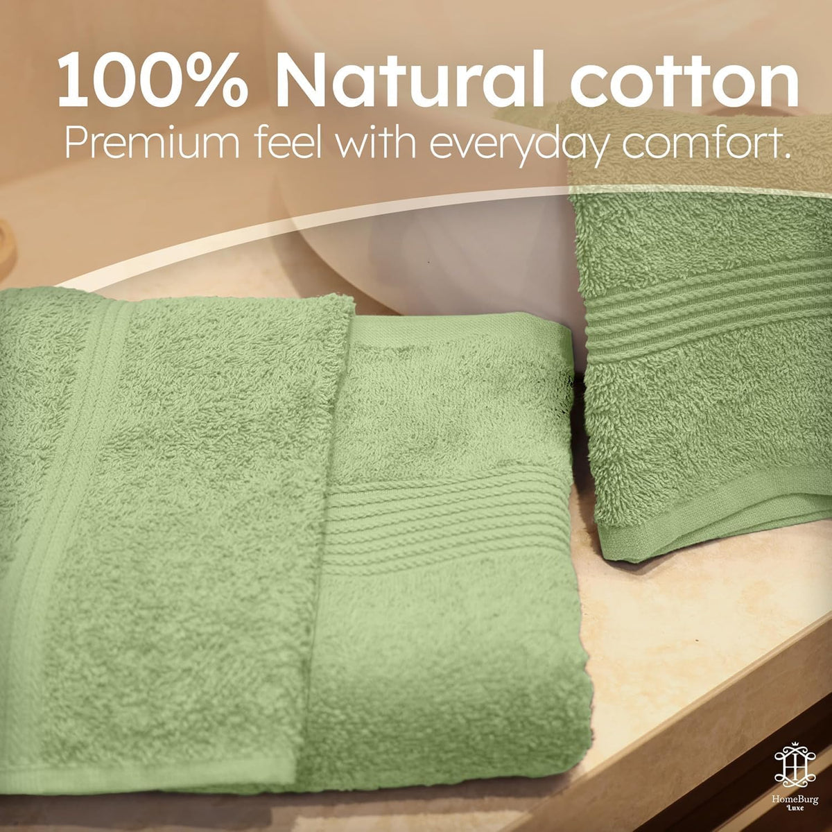 Luxe Set – Washcloths (12 x 12 in), Hand Towels (16 x 28 in) & Bath Towels (27 x 54 in) – 100% Cotton, Soft, Absorbent, Easy Care, Versatile, (Velvet Wine)