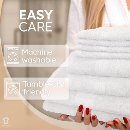 Luxe Set – Washcloths (12 x 12 in), Hand Towels (16 x 28 in) & Bath Towels (27 x 54 in) – 100% Cotton, Soft, Absorbent, Easy Care, Versatile, (Velvet Wine)
