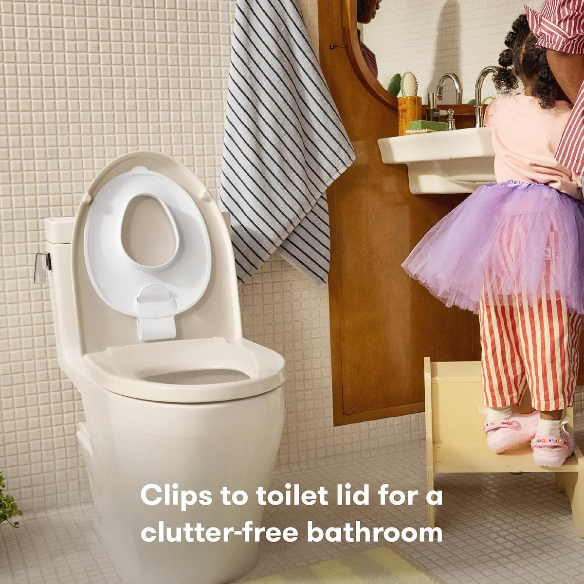 Baby Drop Down Potty Training Seat for Toddlers & Kids, Easy to Clean