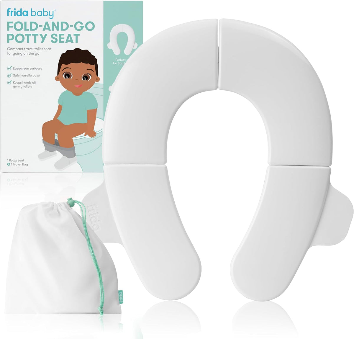 Baby Drop Down Potty Training Seat for Toddlers & Kids, Easy to Clean