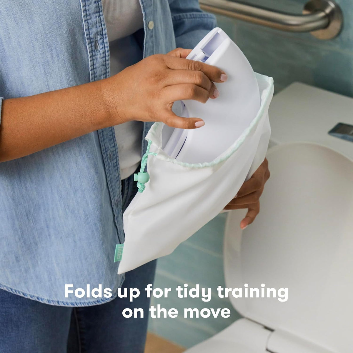 Baby Drop Down Potty Training Seat for Toddlers & Kids, Easy to Clean