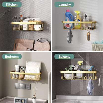 Shower Caddy 6-Pack, Bathroom Organizers and Storage Shelves, Black