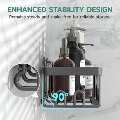 Shower Caddy 6-Pack, Bathroom Organizers and Storage Shelves, Black