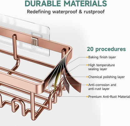 Shower Caddy 6-Pack, Bathroom Organizers and Storage Shelves, Black