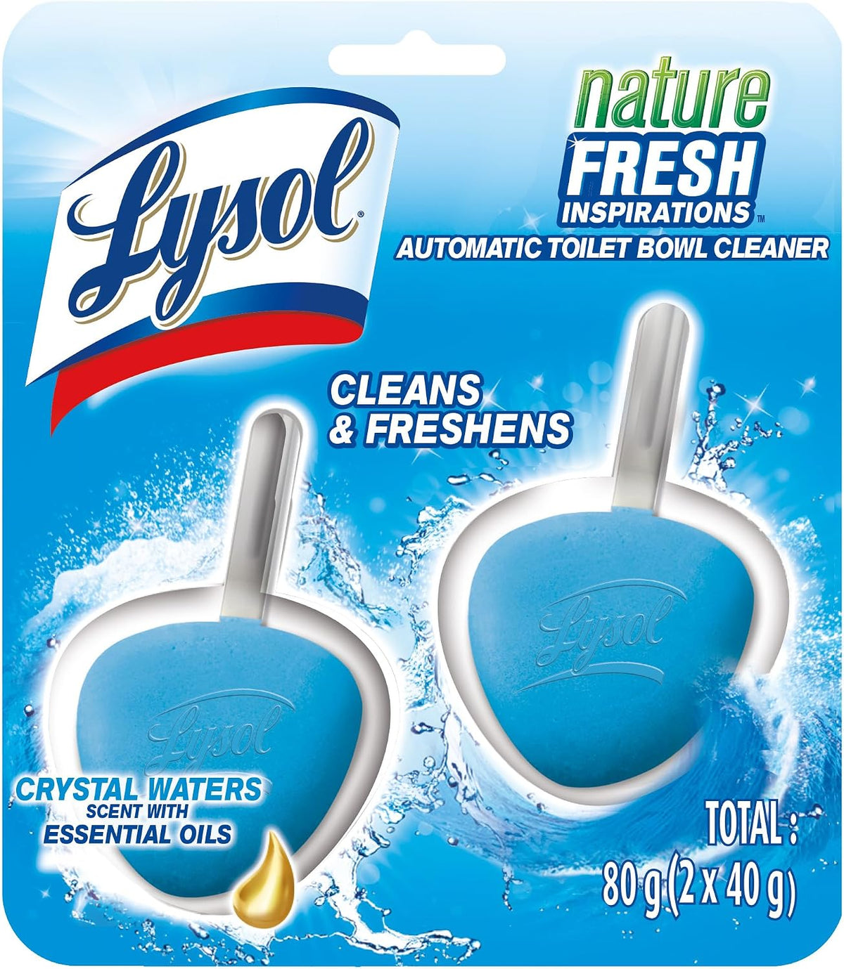 Automatic In-The-Bowl Toilet Cleaner, Cleans and Freshens Toilet Bowl, Atlantic Fresh Scent, (Pack of 1)