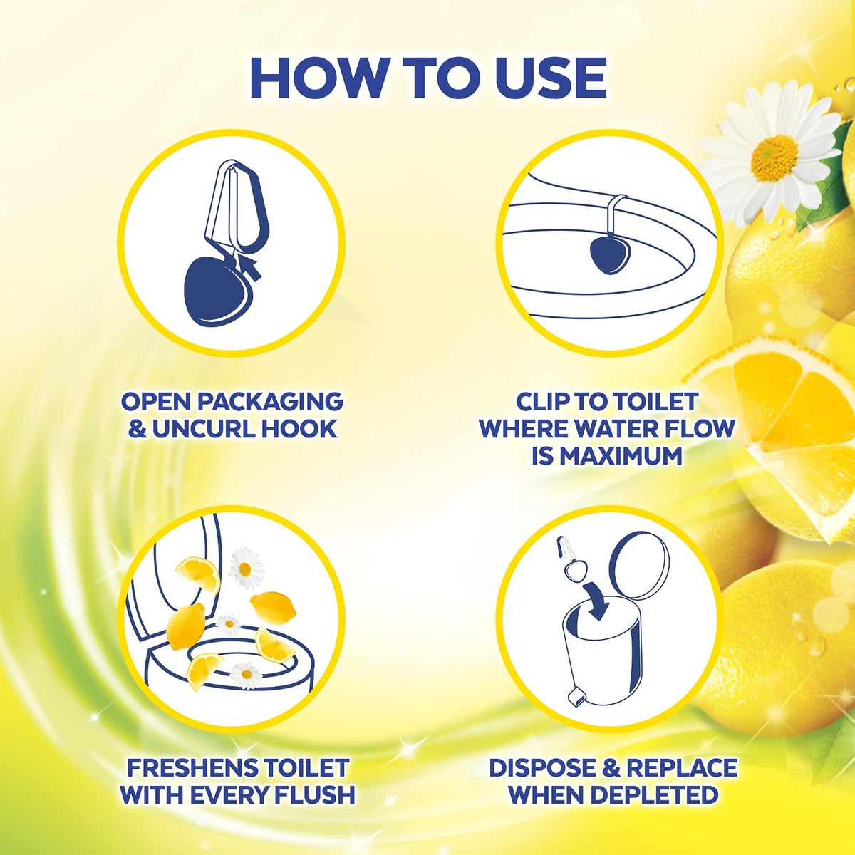 Automatic In-The-Bowl Toilet Cleaner, Cleans and Freshens Toilet Bowl, Atlantic Fresh Scent, (Pack of 1)