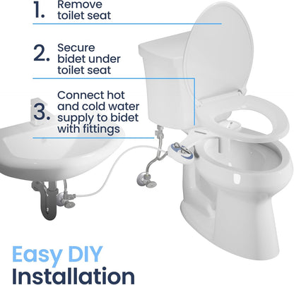 NEO 320 - Warm Water Bidet Attachment for Toilet Seat, White