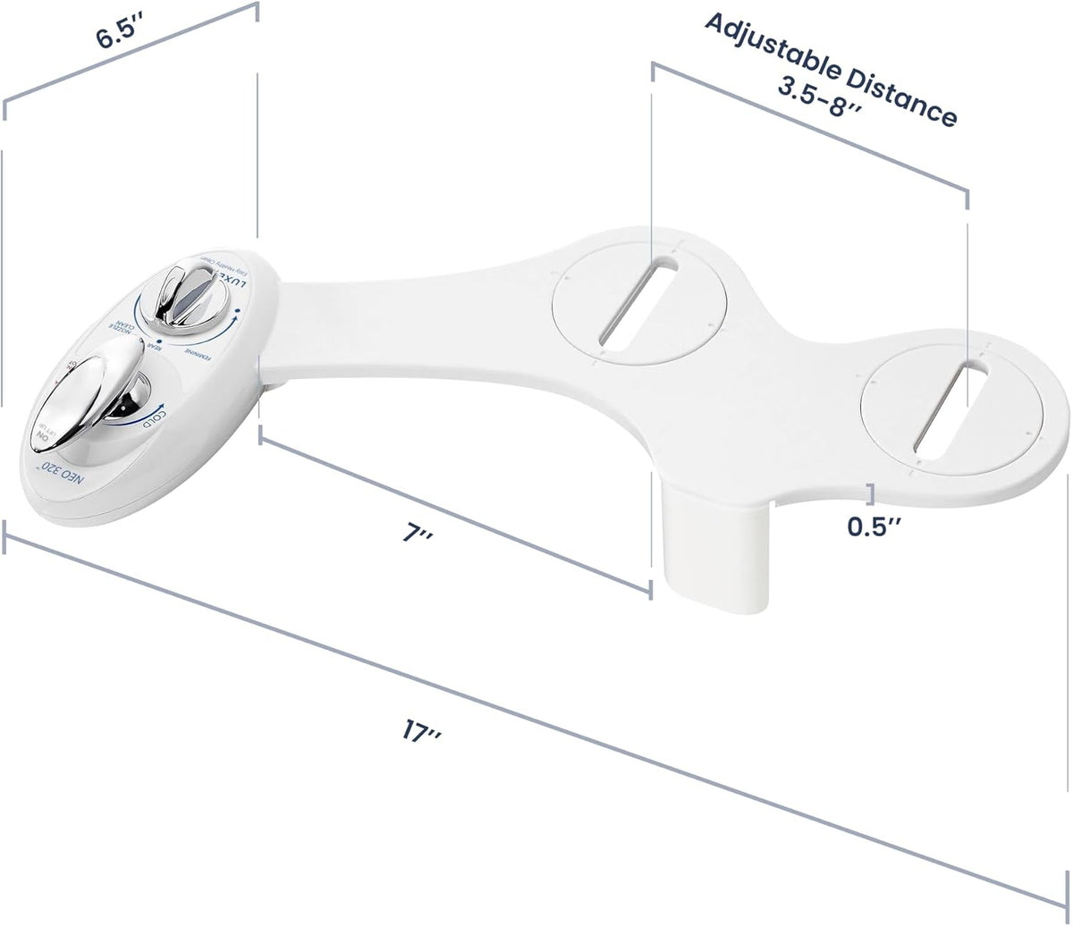 NEO 320 - Warm Water Bidet Attachment for Toilet Seat, White