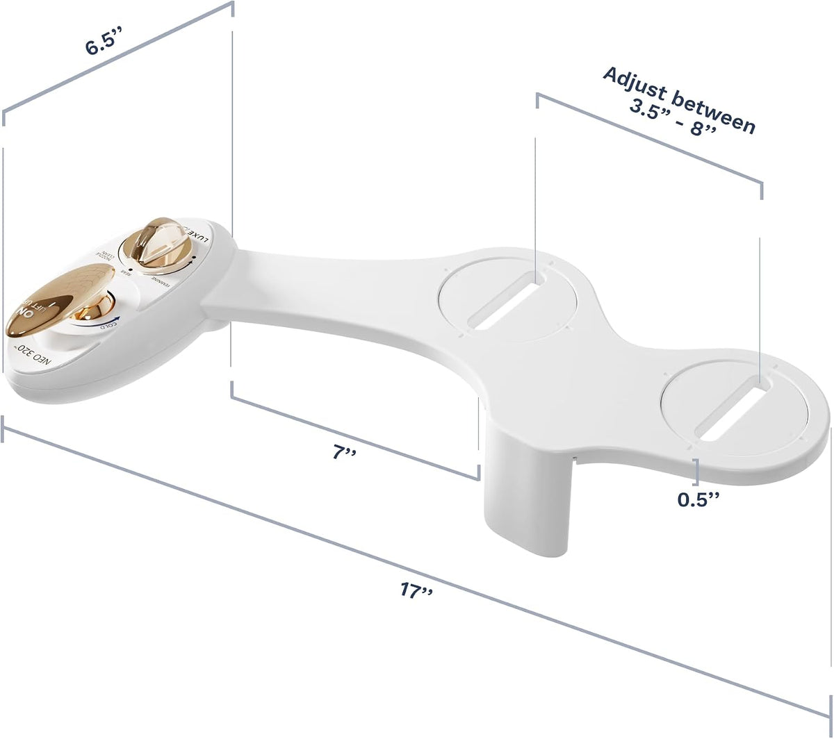 NEO 320 - Warm Water Bidet Attachment for Toilet Seat, White