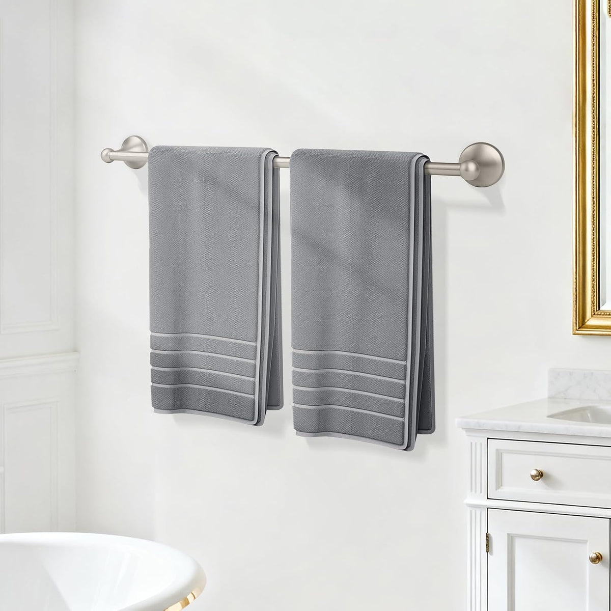 Antique Bathroom Towel Bar Oil Rubbed Bronze, 24 Inch Towel Racks for Bathroom Wall Mounted,Bathroom Towel Holder Bronze,Home Decor Towel Rod