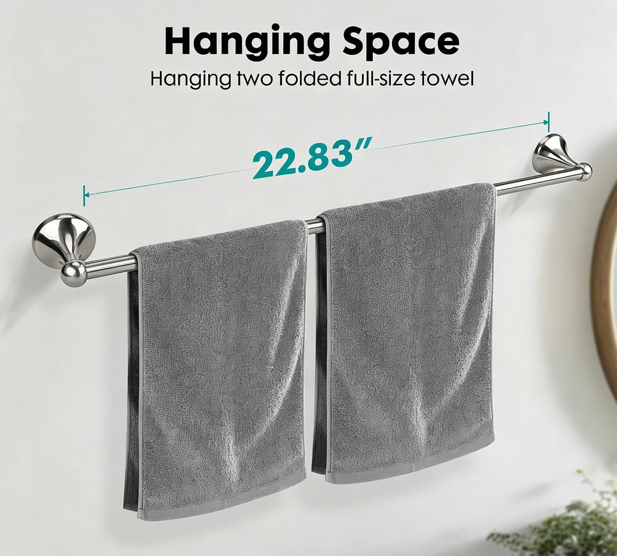 Antique Bathroom Towel Bar Oil Rubbed Bronze, 24 Inch Towel Racks for Bathroom Wall Mounted,Bathroom Towel Holder Bronze,Home Decor Towel Rod