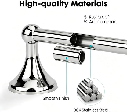 Antique Bathroom Towel Bar Oil Rubbed Bronze, 24 Inch Towel Racks for Bathroom Wall Mounted,Bathroom Towel Holder Bronze,Home Decor Towel Rod
