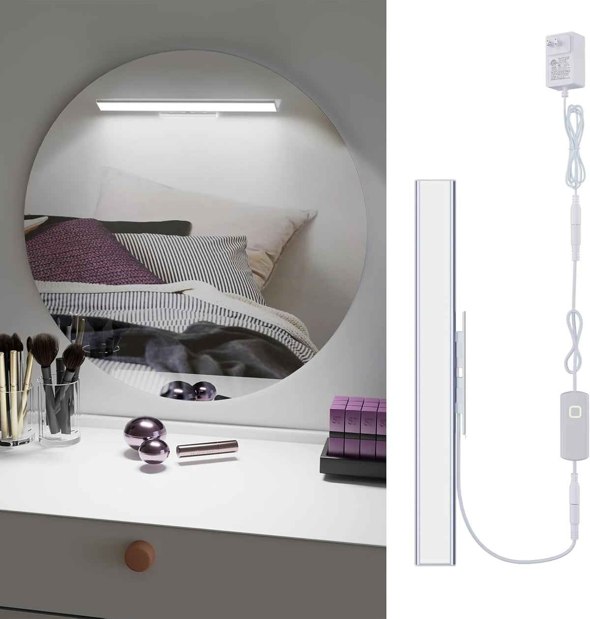 Led Vanity Light Bar for Mirror with Adjustable Angle for Makeup