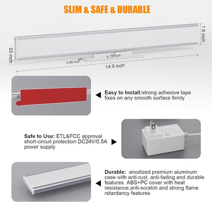 Led Vanity Light Bar for Mirror with Adjustable Angle for Makeup