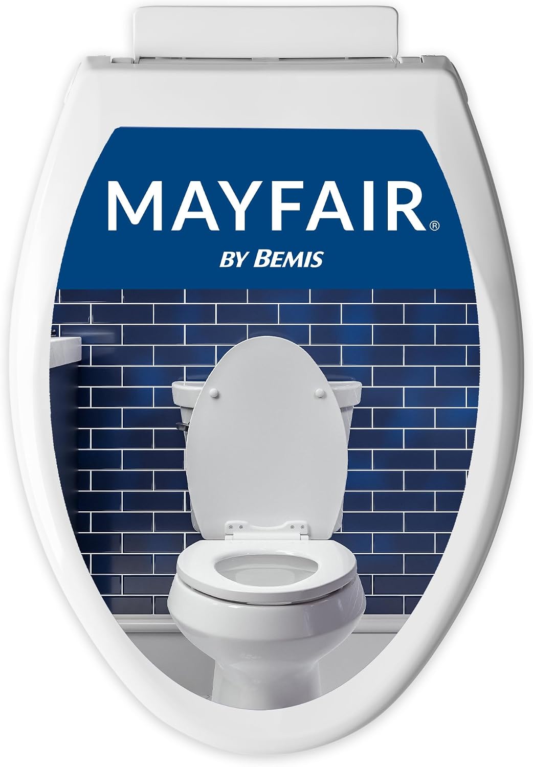 Aurora Slow Close Toilet Seat, Easy Clean Hinges and Adjustable Perfect Fit Plastic Seat, Made in USA, Elongated, White
