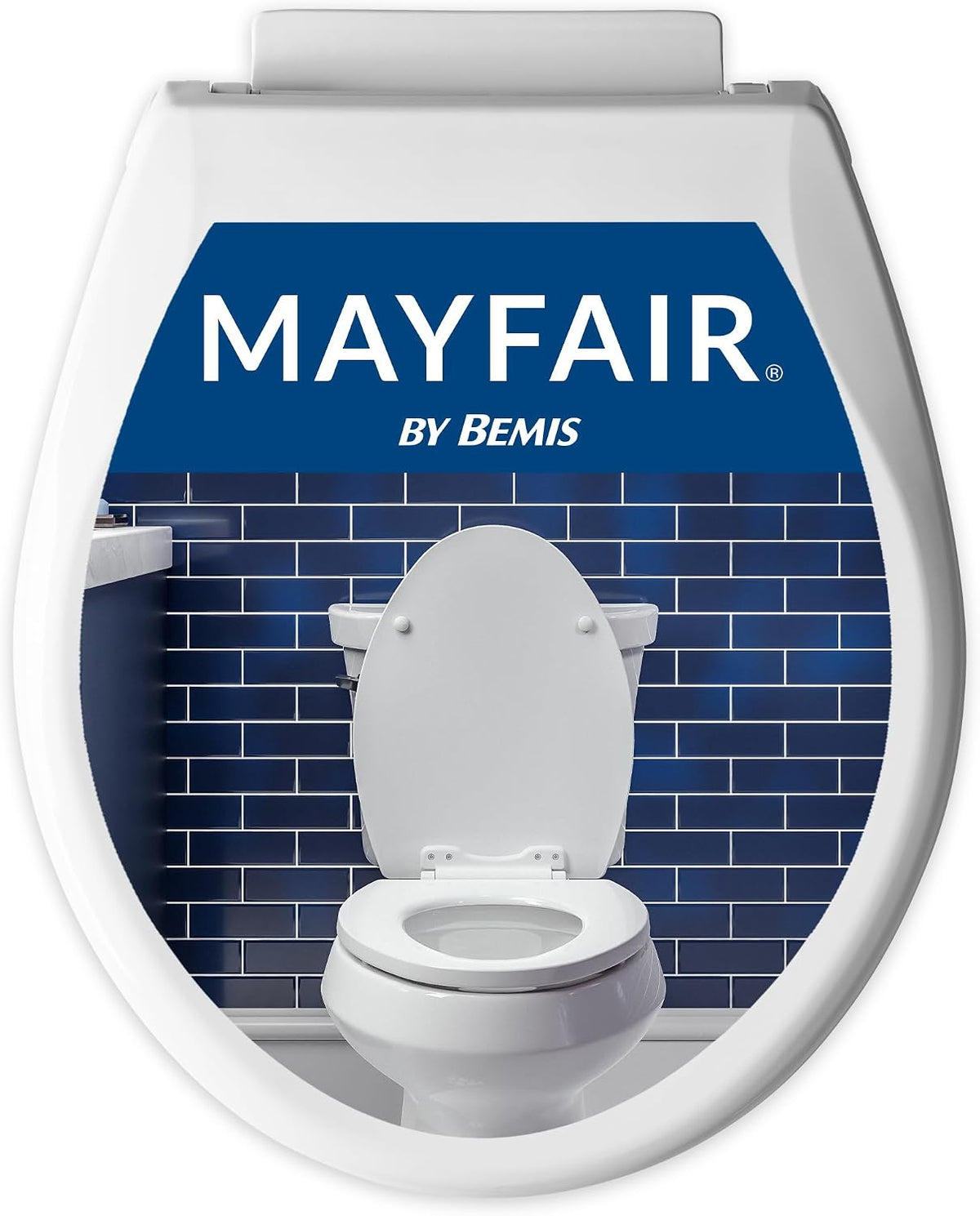 Aurora Slow Close Toilet Seat, Easy Clean Hinges and Adjustable Perfect Fit Plastic Seat, Made in USA, Elongated, White