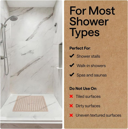 Bath Tub Shower Mat, Bathtub Floor Liner, 35x16 Clear
