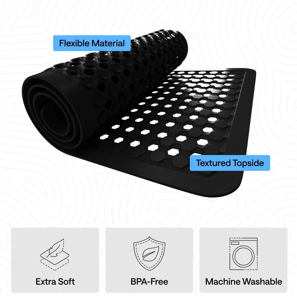 Bath Tub Shower Mat, Bathtub Floor Liner, 35x16 Clear