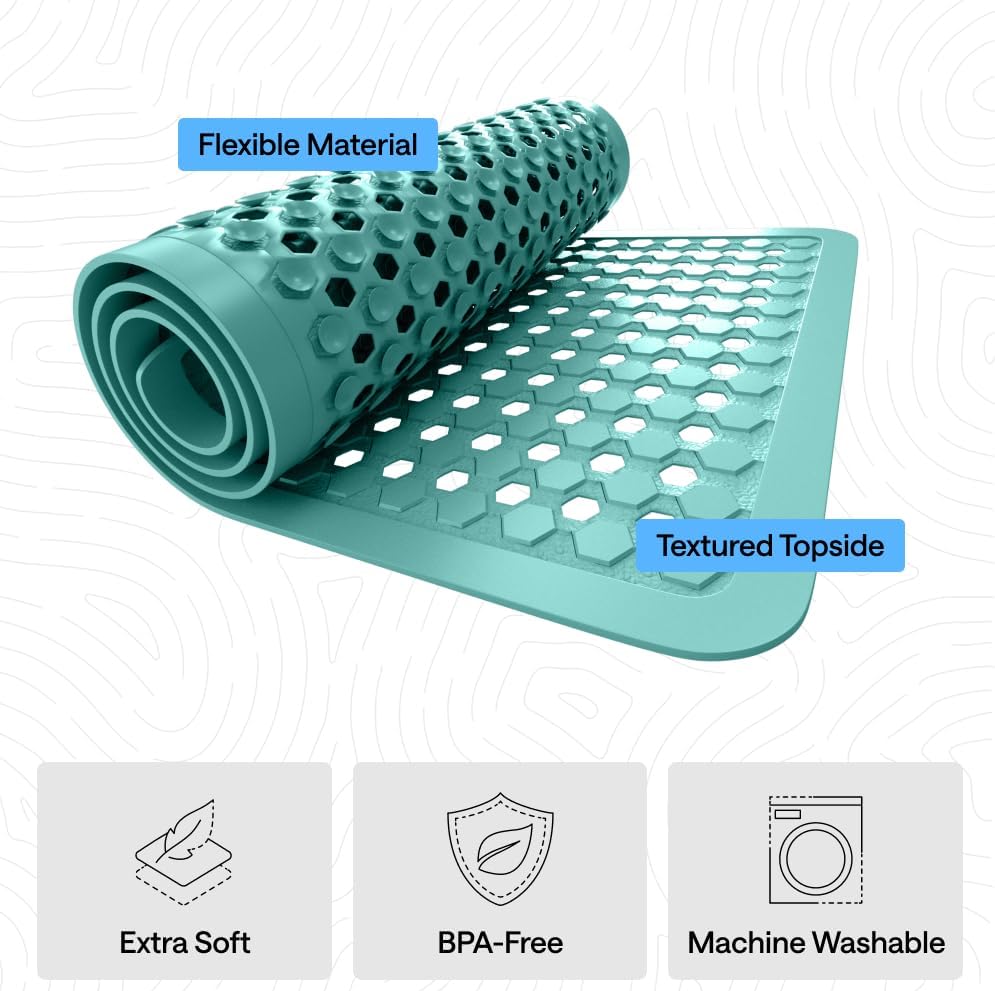 Bath Tub Shower Mat, Bathtub Floor Liner, 35x16 Clear