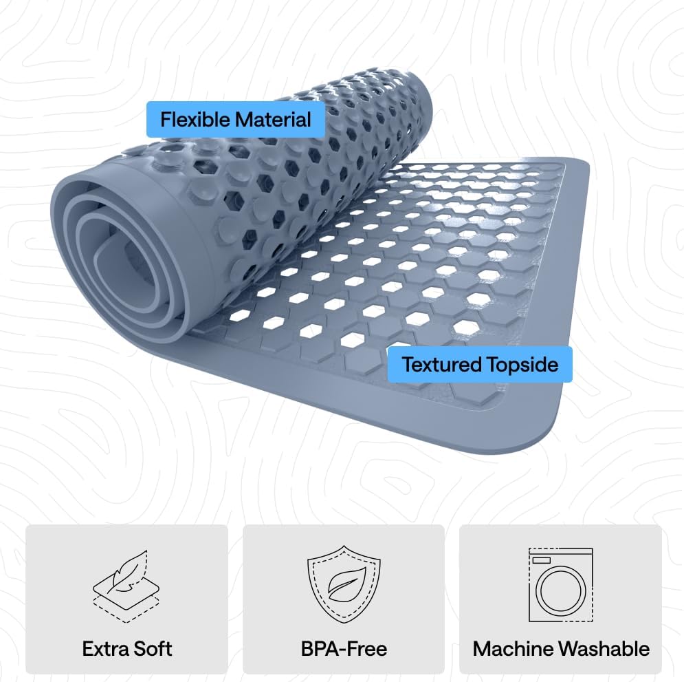 Bath Tub Shower Mat, Bathtub Floor Liner, 35x16 Clear