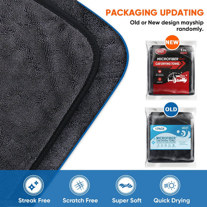 Microfiber Cleaning Cloth, 12.5 x 12.5 inch Microfiber Towels for Cars, Ultra Absorbent Washing Cloth, Lint Free Streak Free Cleaning Rags for Car, Kitchen, and Window (Grey)