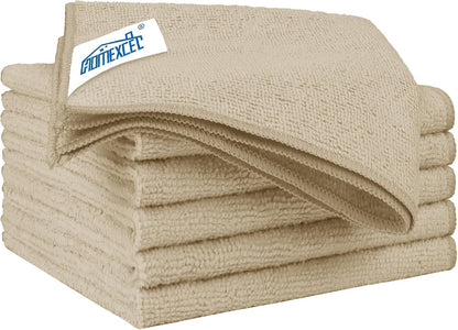 Microfiber Cleaning Cloth, 12.5 x 12.5 inch Microfiber Towels for Cars, Ultra Absorbent Washing Cloth, Lint Free Streak Free Cleaning Rags for Car, Kitchen, and Window (Grey)