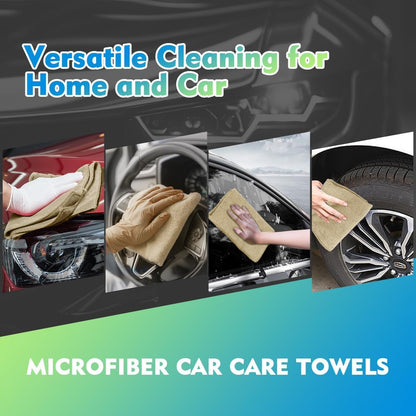 Microfiber Cleaning Cloth, 12.5 x 12.5 inch Microfiber Towels for Cars, Ultra Absorbent Washing Cloth, Lint Free Streak Free Cleaning Rags for Car, Kitchen, and Window (Grey)