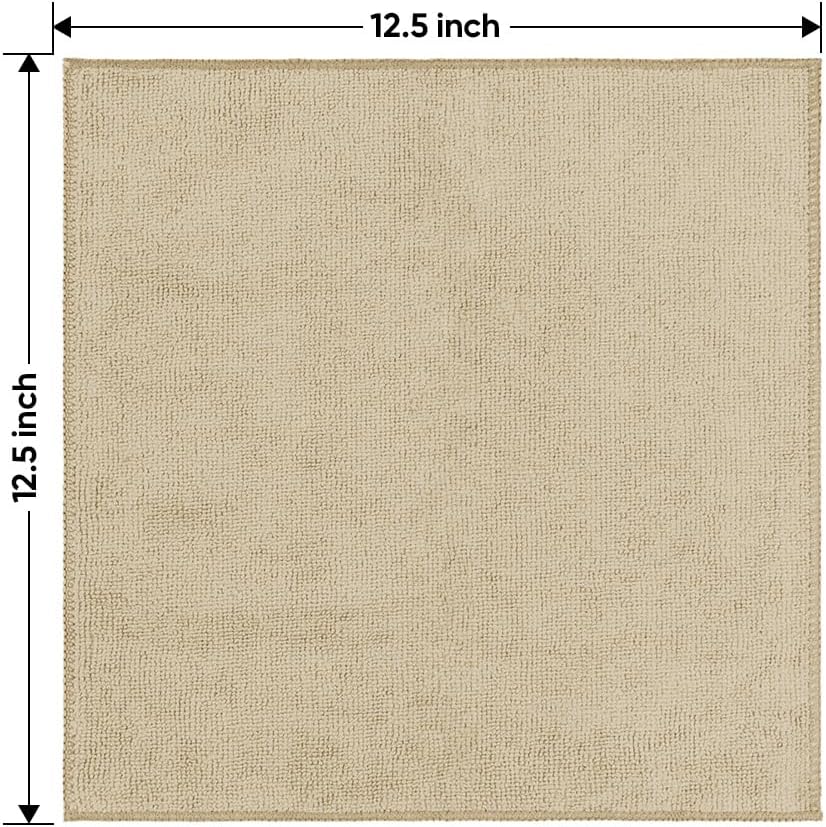 Microfiber Cleaning Cloth, 12.5 x 12.5 inch Microfiber Towels for Cars, Ultra Absorbent Washing Cloth, Lint Free Streak Free Cleaning Rags for Car, Kitchen, and Window (Grey)