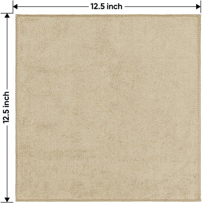 Microfiber Cleaning Cloth, 12.5 x 12.5 inch Microfiber Towels for Cars, Ultra Absorbent Washing Cloth, Lint Free Streak Free Cleaning Rags for Car, Kitchen, and Window (Grey)