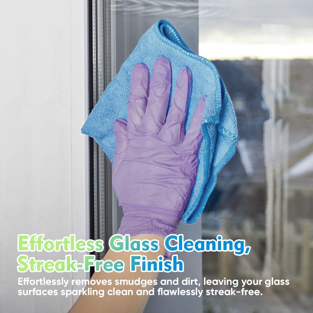 Microfiber Cleaning Cloth, 12.5 x 12.5 inch Microfiber Towels for Cars, Ultra Absorbent Washing Cloth, Lint Free Streak Free Cleaning Rags for Car, Kitchen, and Window (Grey)