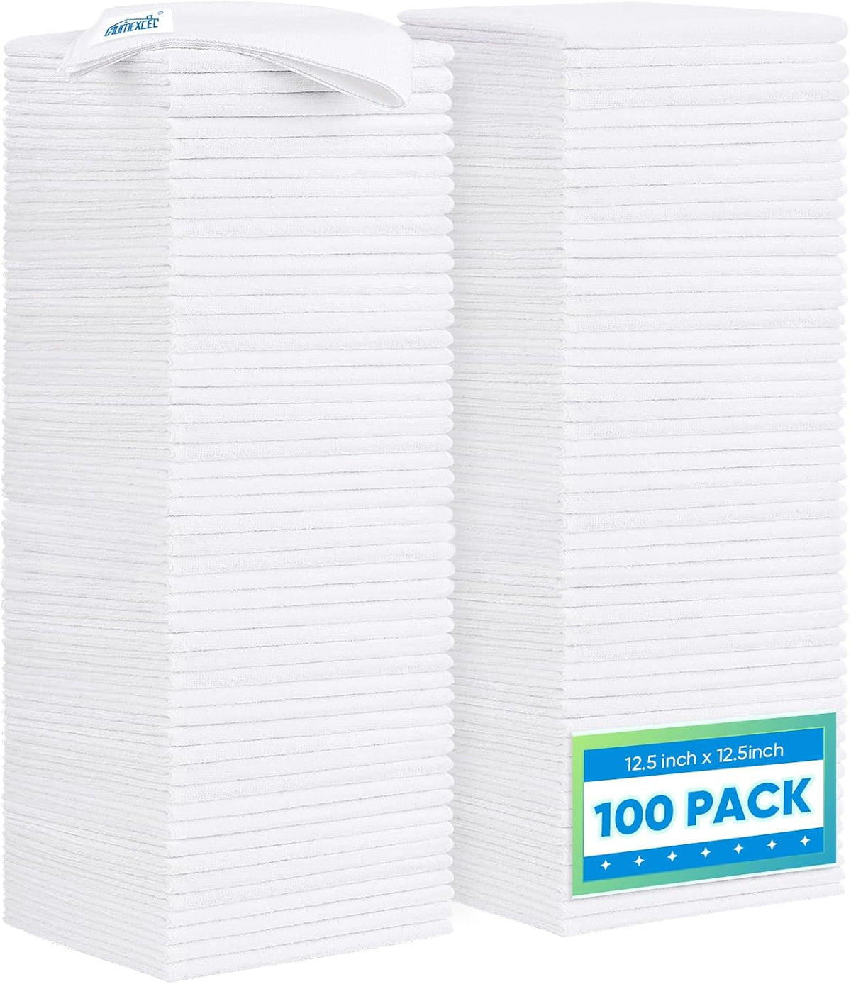 Microfiber Cleaning Cloth, 12.5 x 12.5 inch Microfiber Towels for Cars, Ultra Absorbent Washing Cloth, Lint Free Streak Free Cleaning Rags for Car, Kitchen, and Window (Grey)