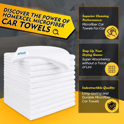 Microfiber Cleaning Cloth, 12.5 x 12.5 inch Microfiber Towels for Cars, Ultra Absorbent Washing Cloth, Lint Free Streak Free Cleaning Rags for Car, Kitchen, and Window (Grey)