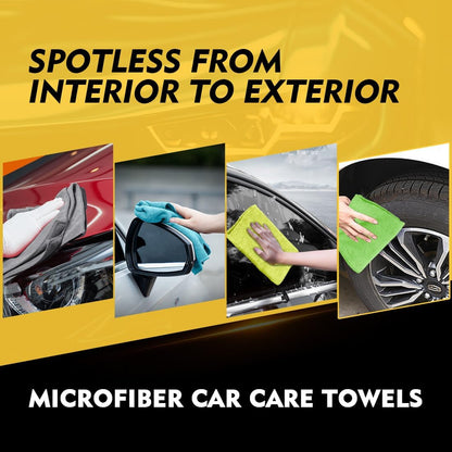 Microfiber Cleaning Cloth, 12.5 x 12.5 inch Microfiber Towels for Cars, Ultra Absorbent Washing Cloth, Lint Free Streak Free Cleaning Rags for Car, Kitchen, and Window (Grey)