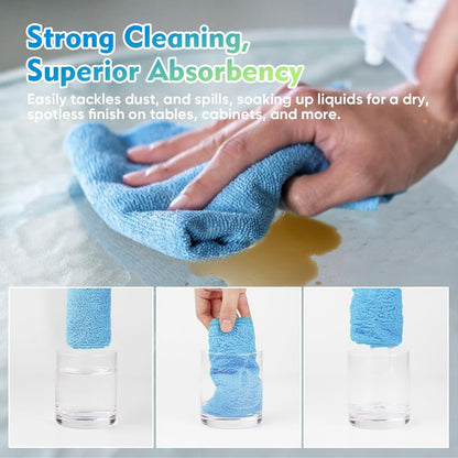 Microfiber Cleaning Cloth, 12.5 x 12.5 inch Microfiber Towels for Cars, Ultra Absorbent Washing Cloth, Lint Free Streak Free Cleaning Rags for Car, Kitchen, and Window (Grey)