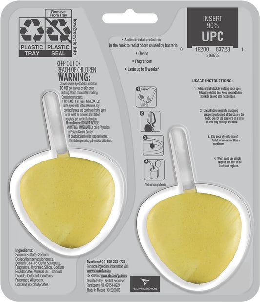 Automatic In-The-Bowl Toilet Cleaner, Cleans and Freshens Toilet Bowl, Lemon Breeze Scent (Pack of 2)