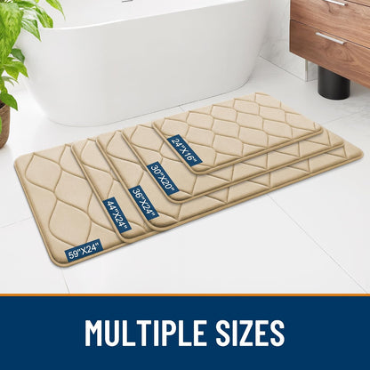 Memory Foam Bath Mat 30x20, Ultra Soft Absorbent Bathroom Rugs