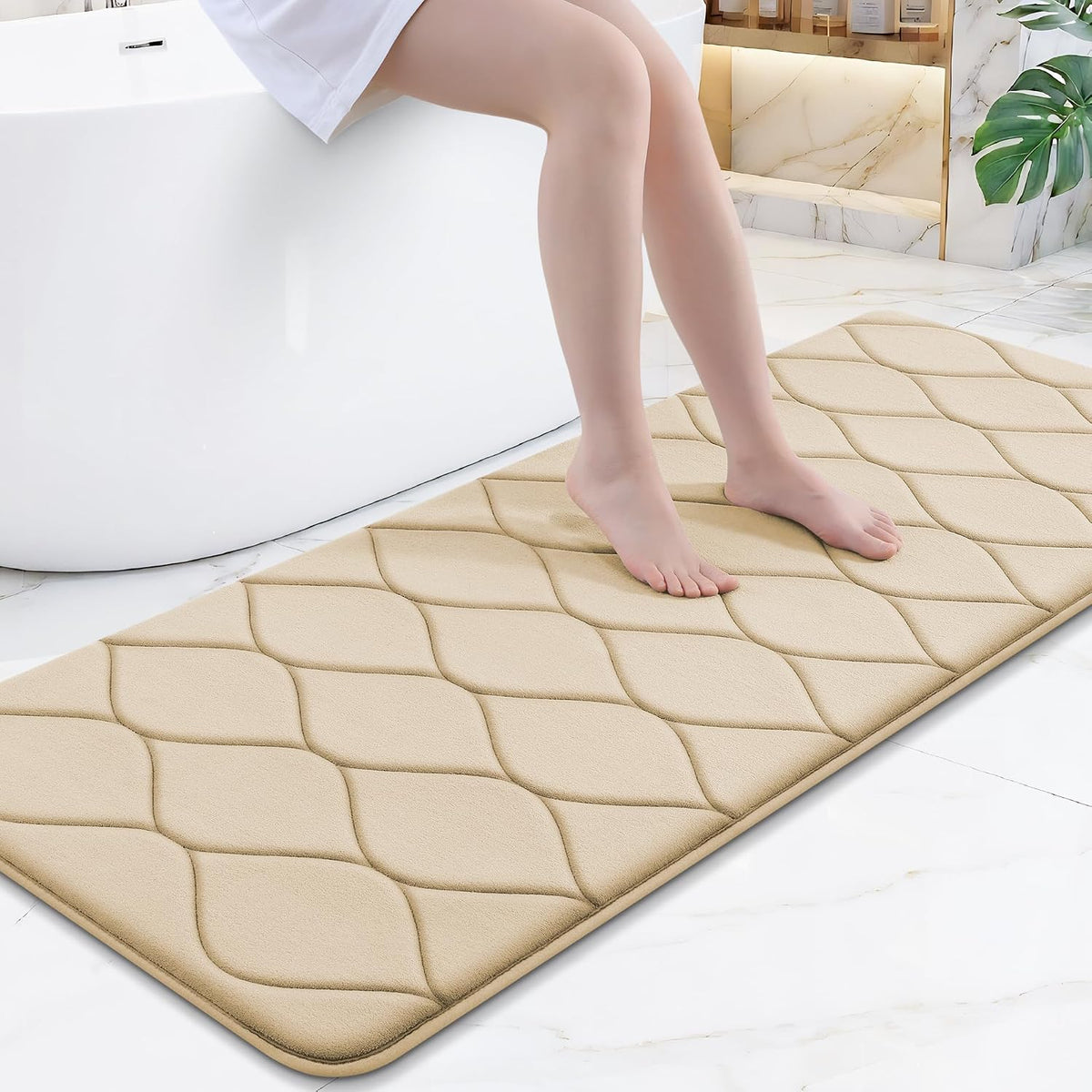 Memory Foam Bath Mat 30x20, Ultra Soft Absorbent Bathroom Rugs