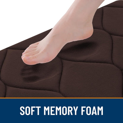 Memory Foam Bath Mat 30x20, Ultra Soft Absorbent Bathroom Rugs
