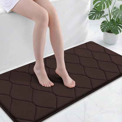 Memory Foam Bath Mat 30x20, Ultra Soft Absorbent Bathroom Rugs