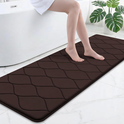 Memory Foam Bath Mat 30x20, Ultra Soft Absorbent Bathroom Rugs
