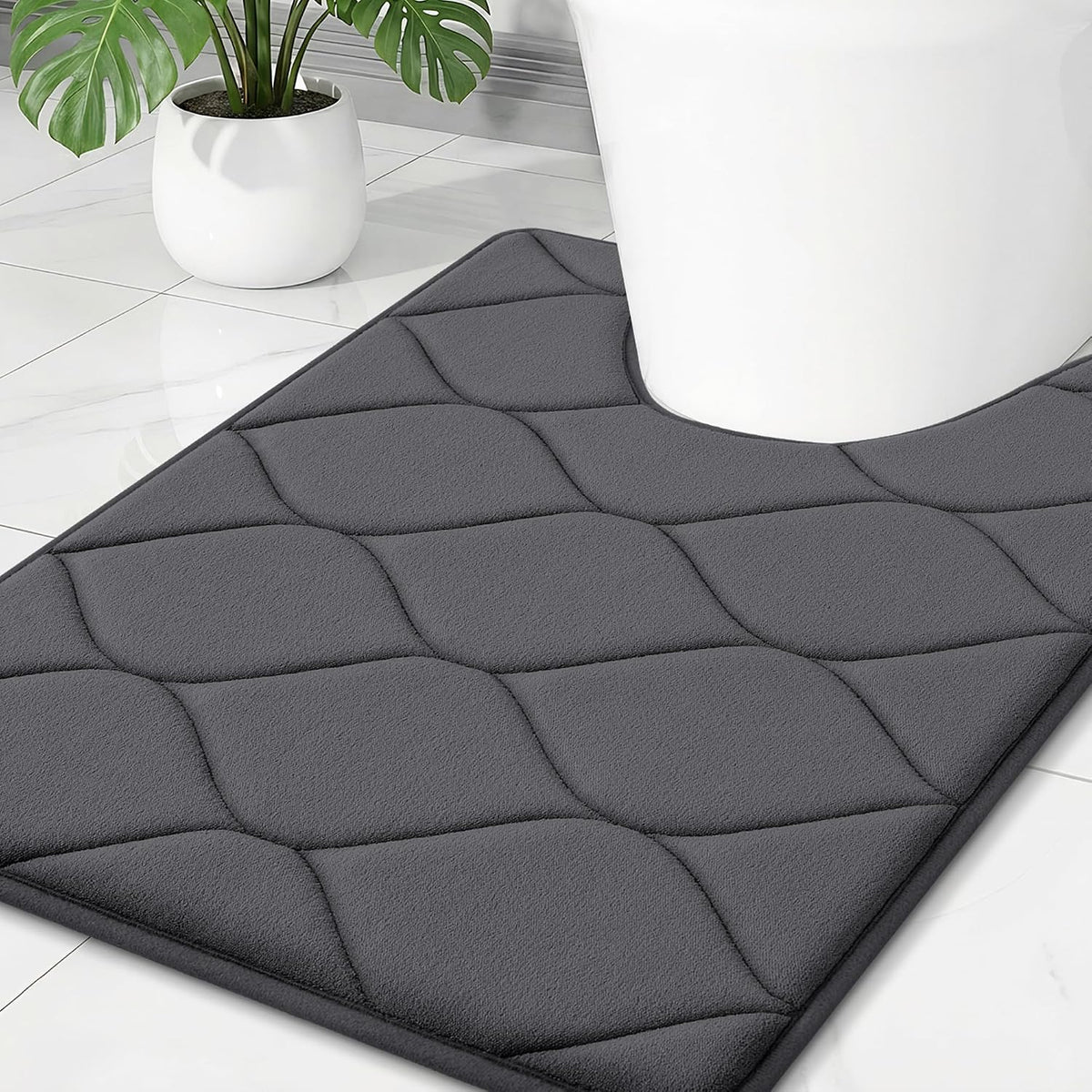 Memory Foam Bath Mat 30x20, Ultra Soft Absorbent Bathroom Rugs